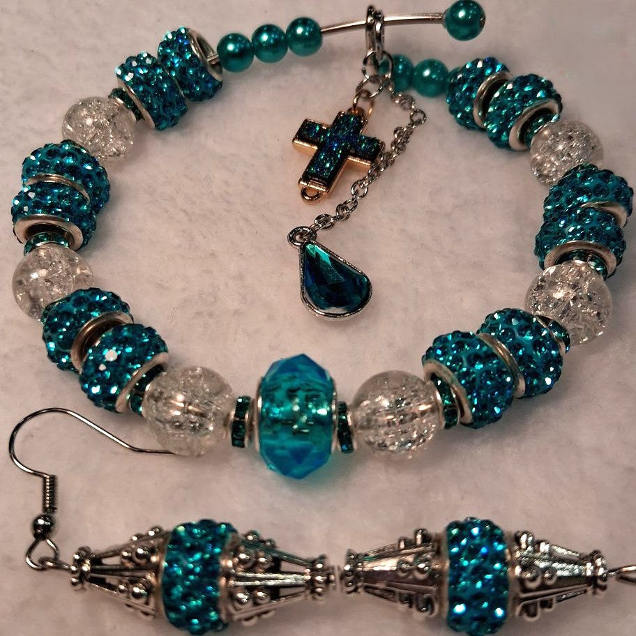 Turquoise Bangle Bracelet/Earring set