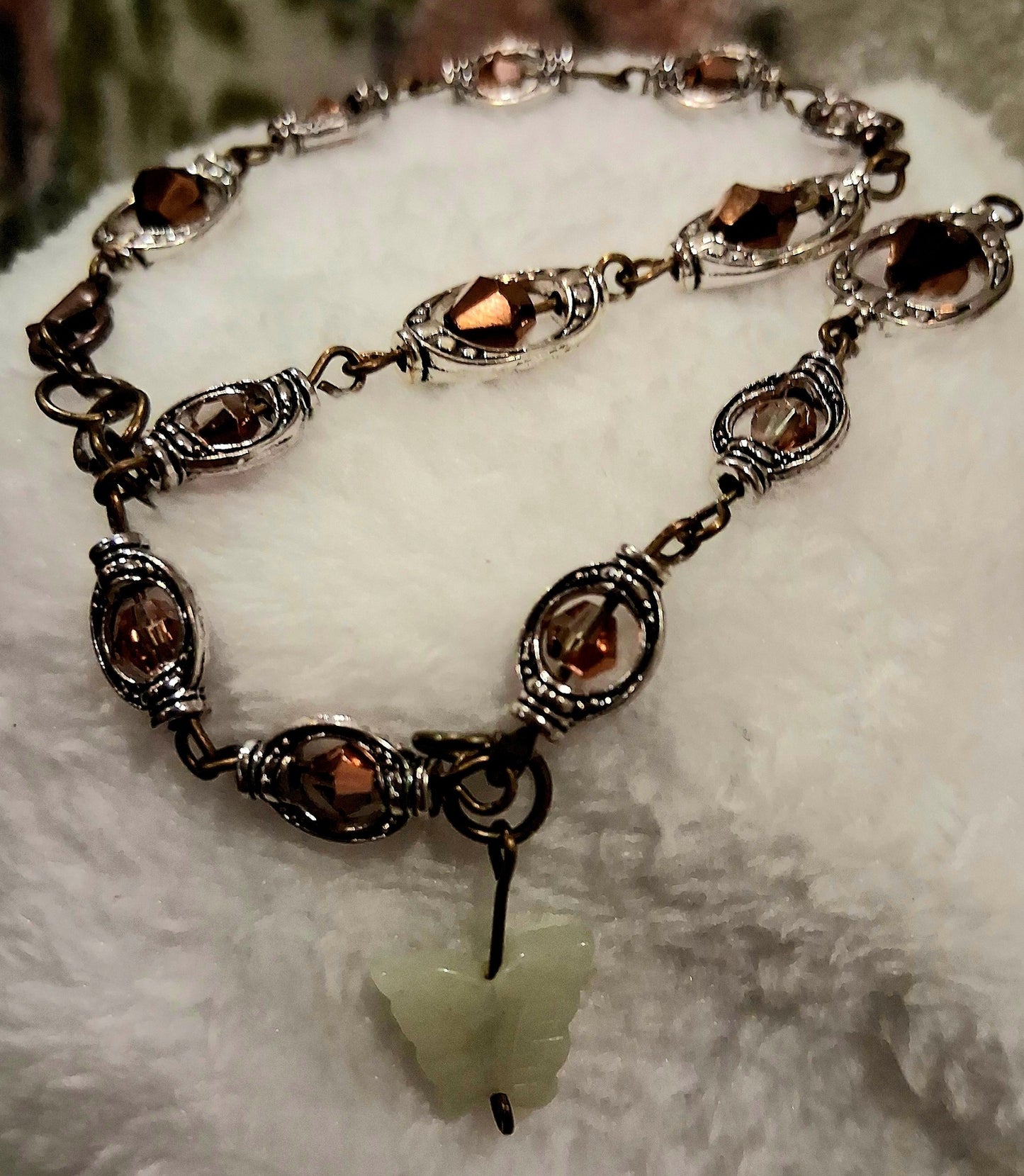 Bracelet, Brown and copper colors