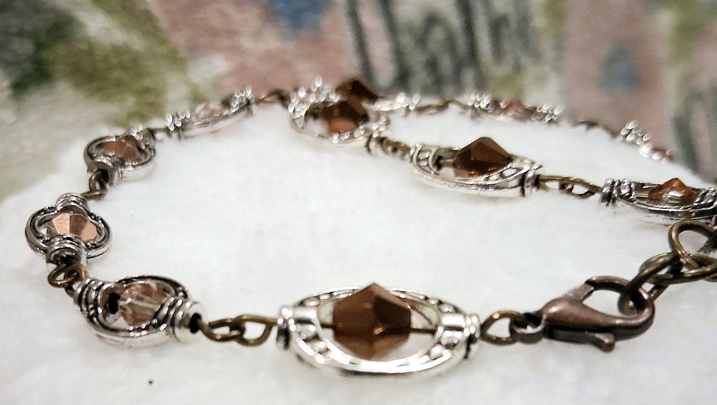 Bracelet, Brown and copper colors