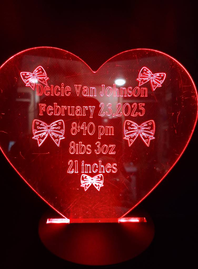 Changing color Engraved lights