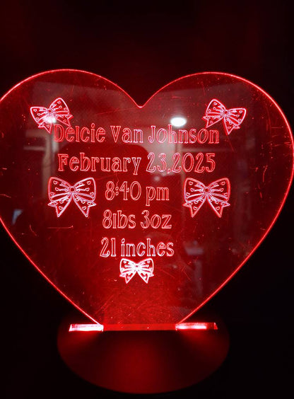 Changing color Engraved lights
