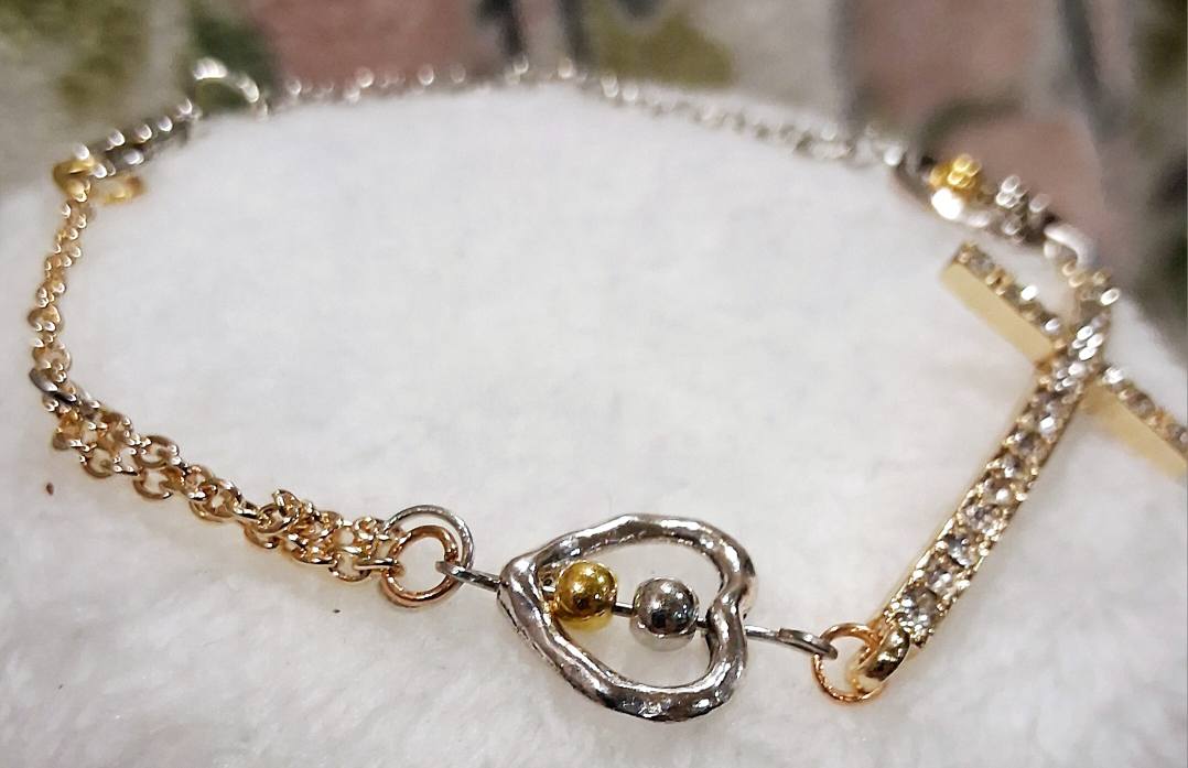 Bracelet Cross and Hearts