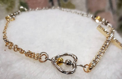 Bracelet Cross and Hearts