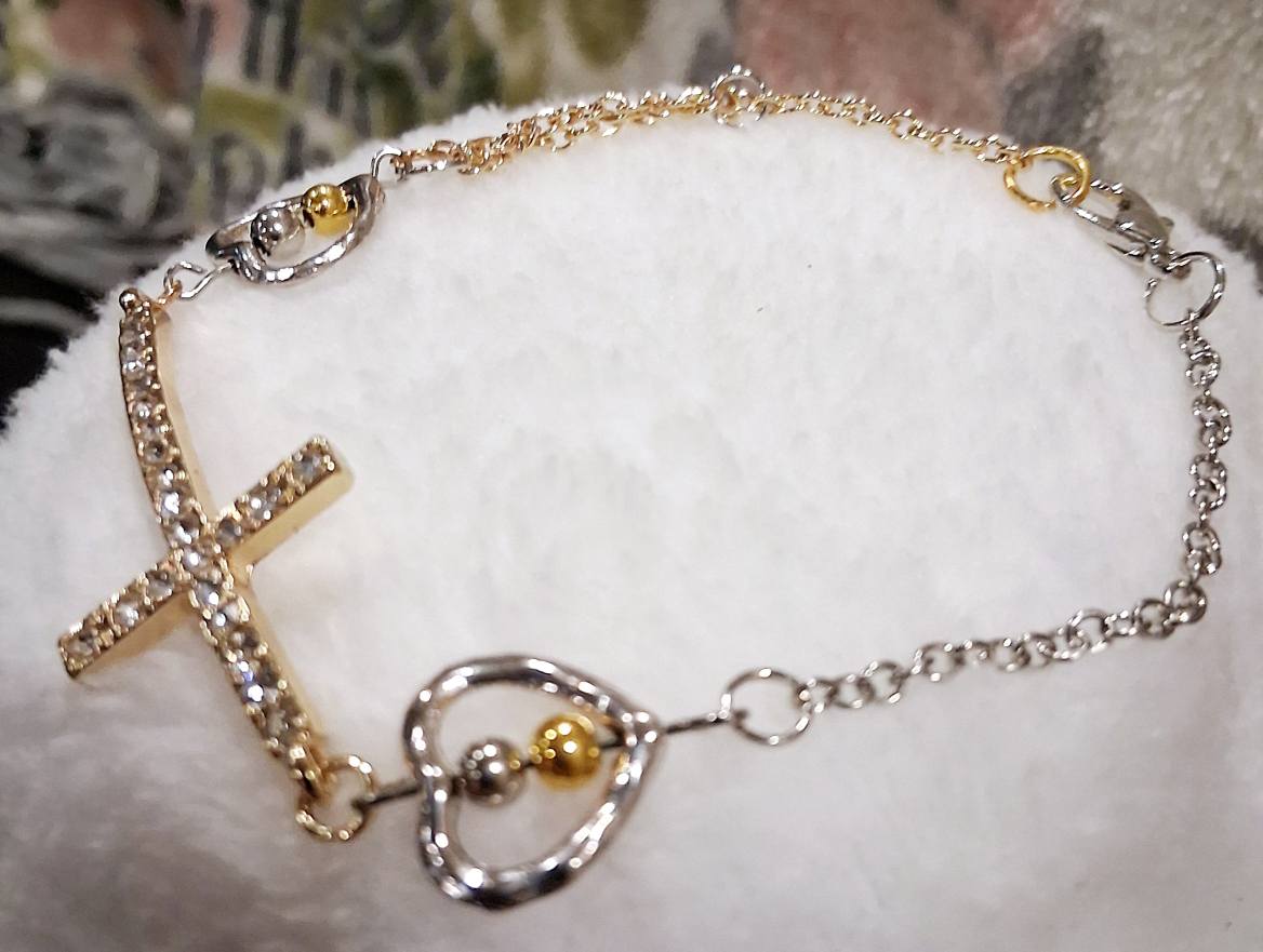 Bracelet Cross and Hearts