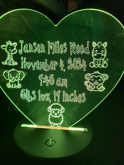 Changing color Engraved lights