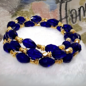 Blue Memory Wire Bracelet
